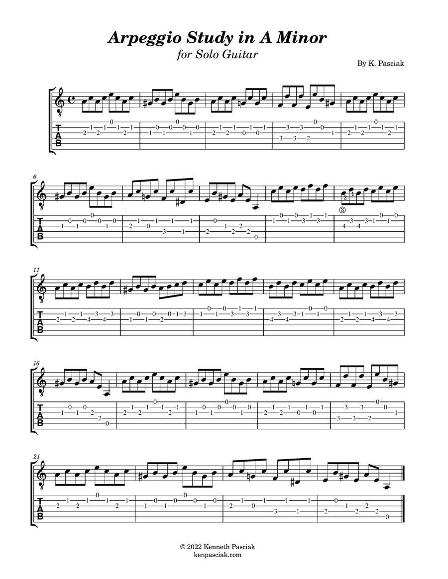 Arpeggio Studies for Guitar, Vol. 1 Acoustic Guitar scores gallery preview page 6