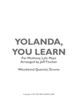 Yolanda, You Learn