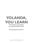 Yolanda, You Learn