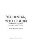 Yolanda, You Learn