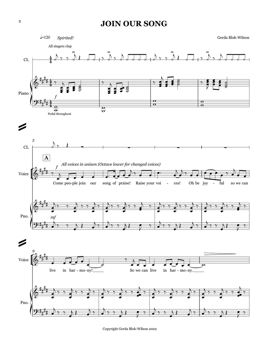 Join Our Song Join Our Song 4-Part scores gallery preview page 3