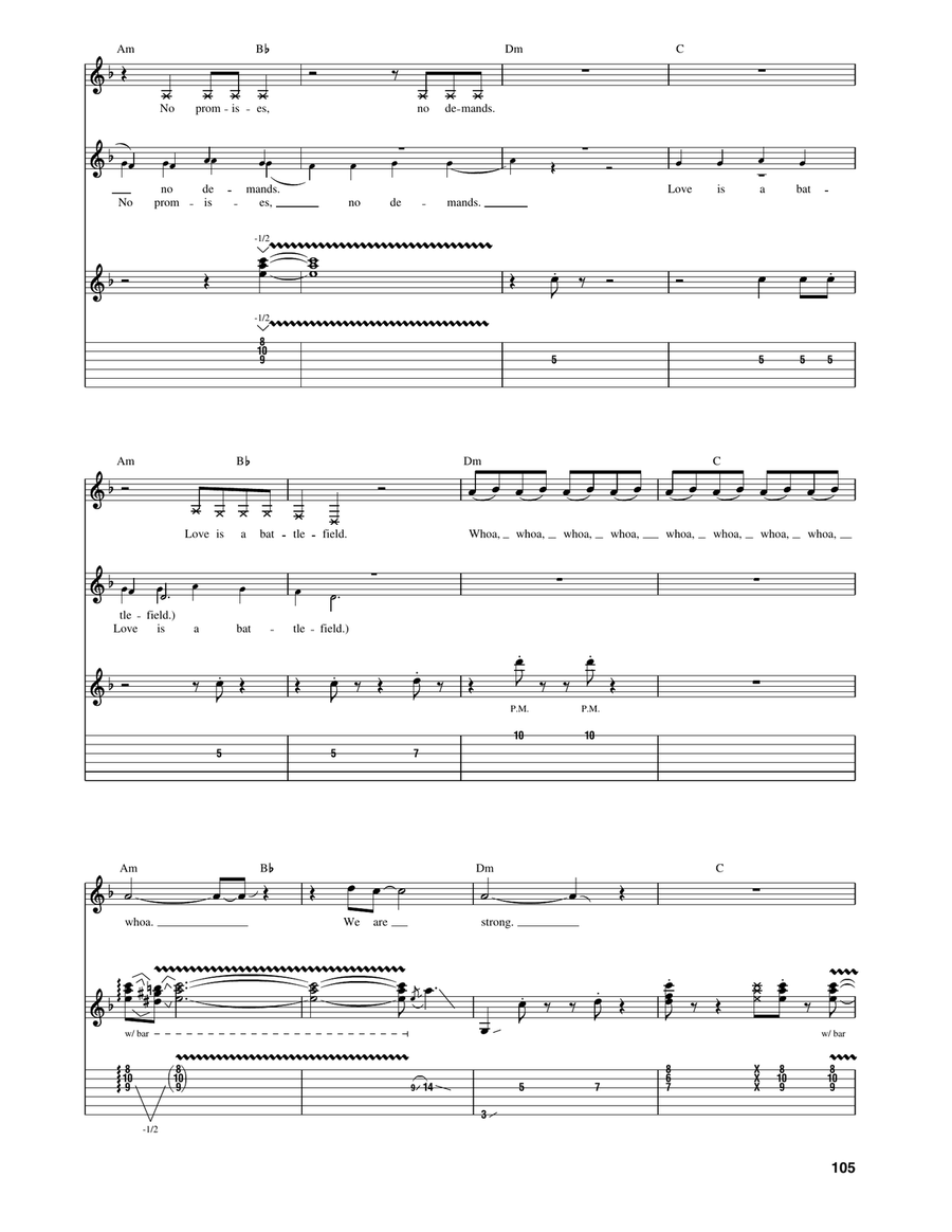 Love Is A Battlefield Love Is A Battlefield Acoustic Guitar scores gallery preview page 2