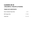 Canon in D (Trio for Trumpet, Violin and Piano) Small Ensemble scores gallery preview page 4