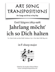 SJÖGREN: Jahrlang möcht' ich so Dich halten, Op. 12 no. 2 (transposed to F-sharp major)