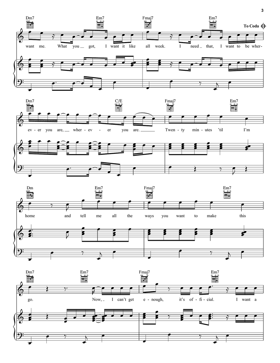 Heartbeat (from Lyle, Lyle, Crocodile) Piano, Vocal, Guitar scores gallery preview page 3