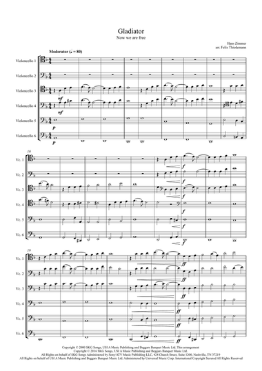 Now We Are Free - Score Only