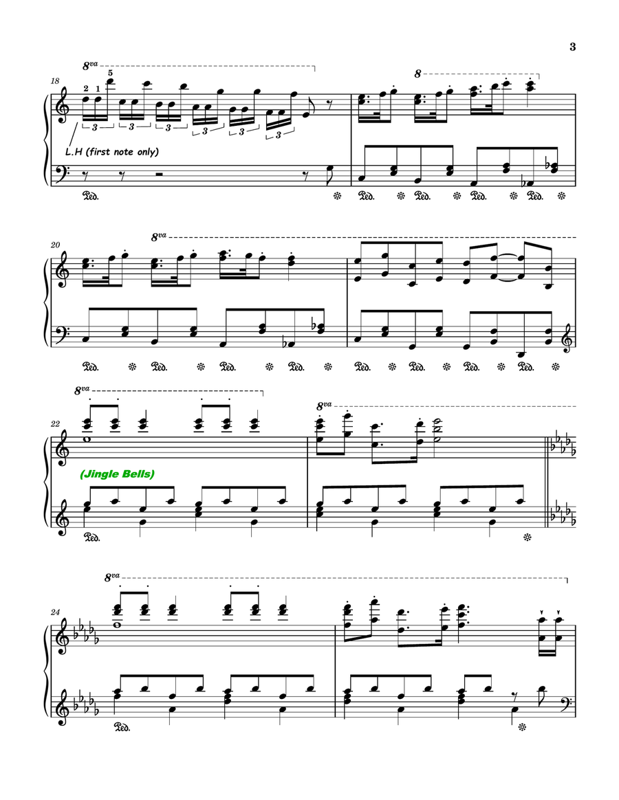 Santa Claus Is Comin' To Town Piano Solo scores gallery preview page 3
