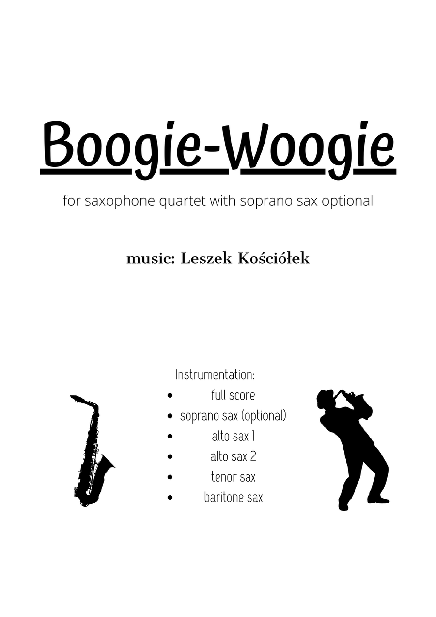 Boogie - Woogie (saxophone quartet) Saxophone Quartet scores gallery preview page 2