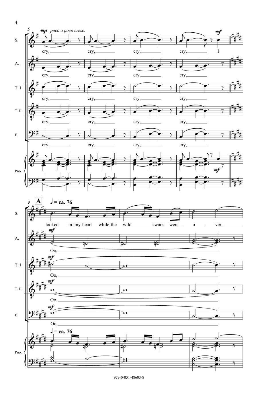Wild Swans (Movement V from The Lost Birds) Divisi scores gallery preview page 2