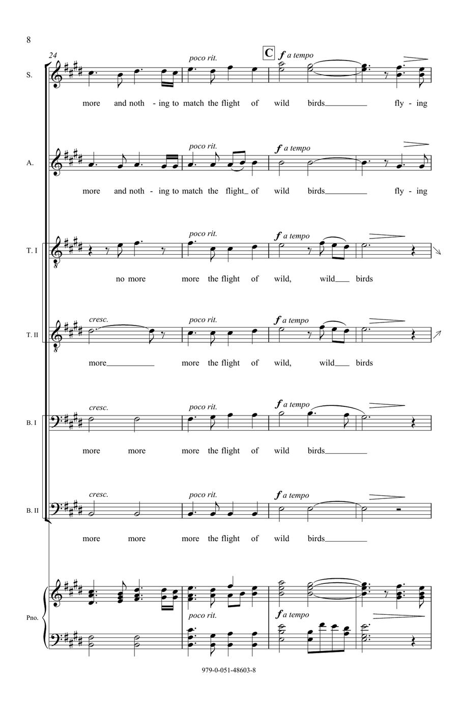 Wild Swans (Movement V from The Lost Birds) Divisi scores gallery preview page 6