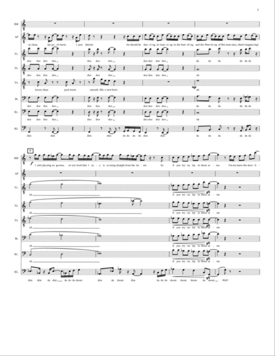 Leave The Door Open TTBB scores gallery preview page 2