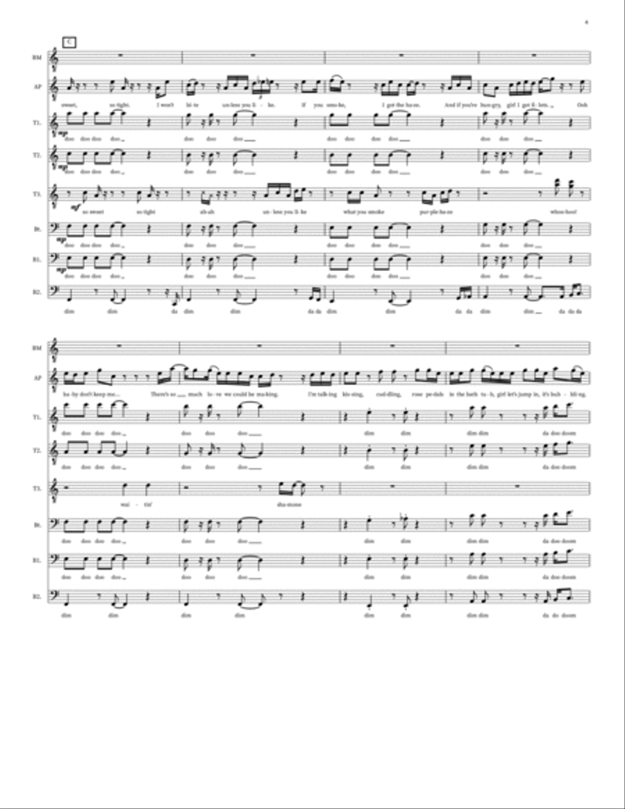 Leave The Door Open TTBB scores gallery preview page 4