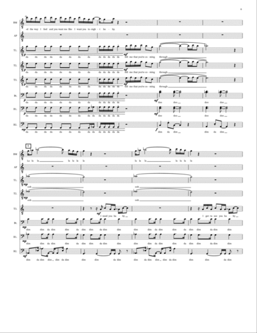 Leave The Door Open TTBB scores gallery preview page 6