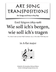 SJÖGREN: Wie soll ich's bergen, wie soll ich's tragen, Op. 12 no. 3 (transposed to A-flat major)