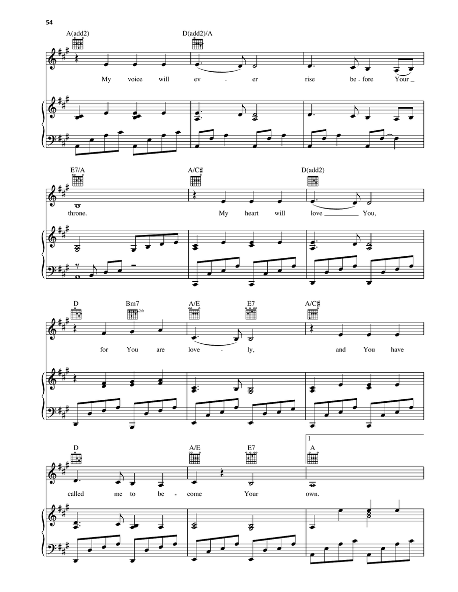 My Lips Will Praise You My Lips Will Praise You Piano, Vocal, Guitar scores gallery preview page 2