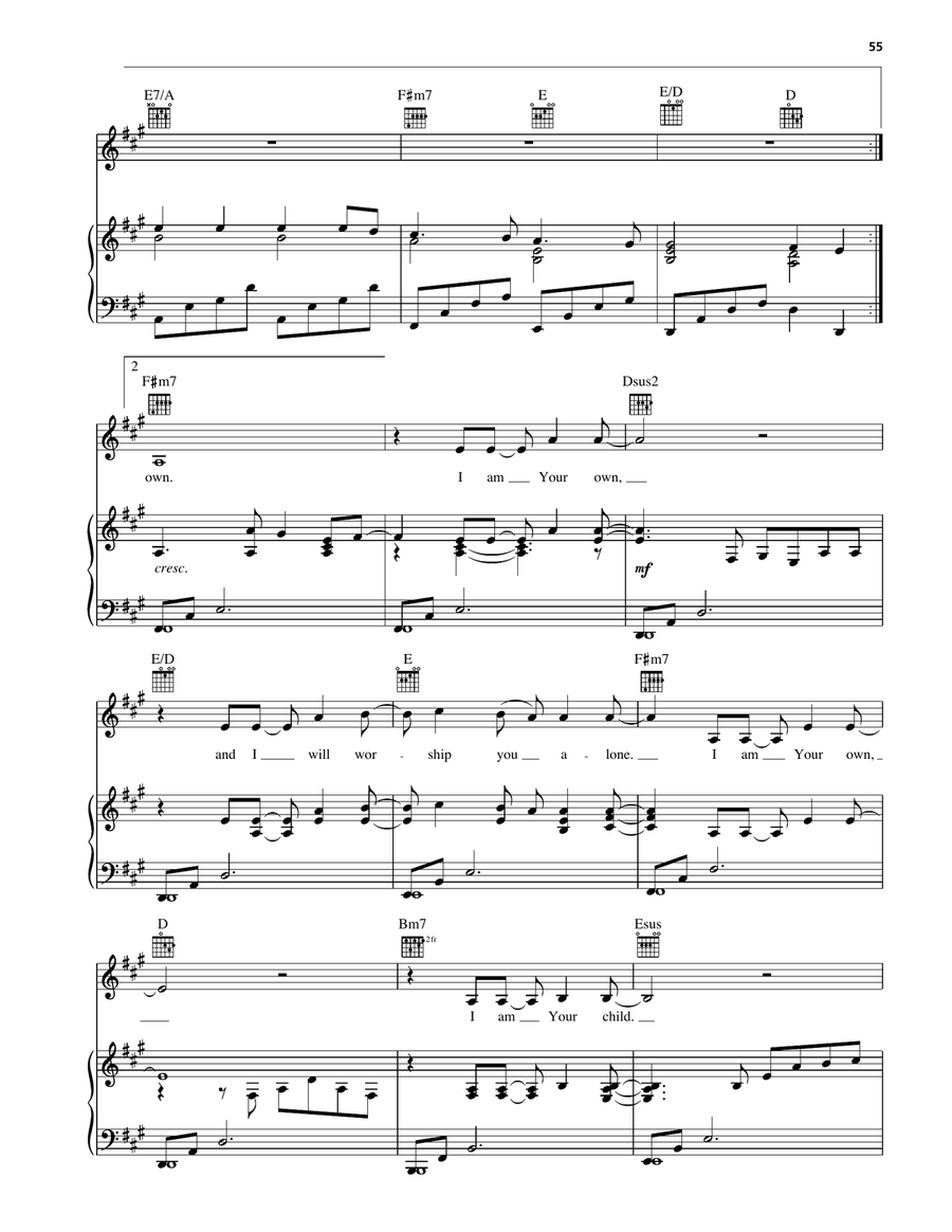 My Lips Will Praise You My Lips Will Praise You Piano, Vocal, Guitar scores gallery preview page 3