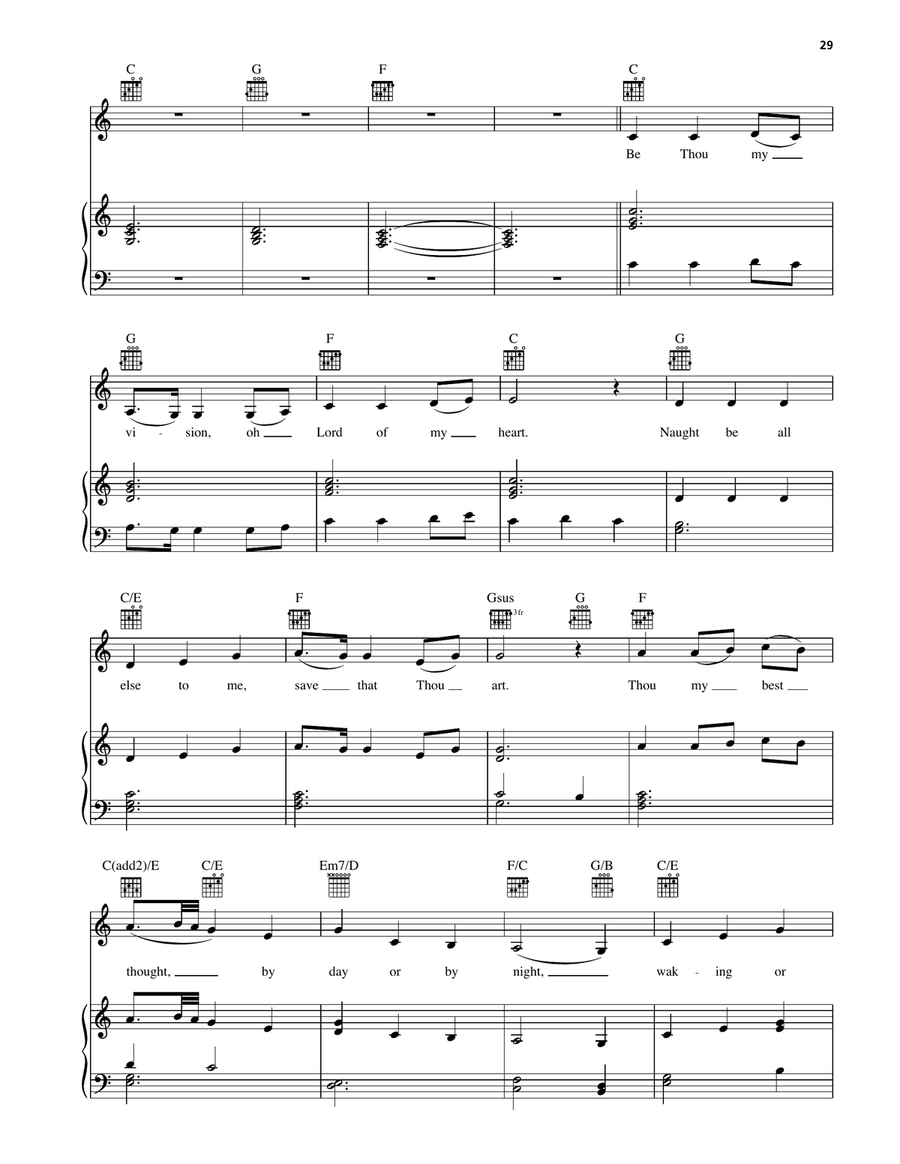 Be Thou My Vision Be Thou My Vision Piano, Vocal, Guitar scores gallery preview page 2