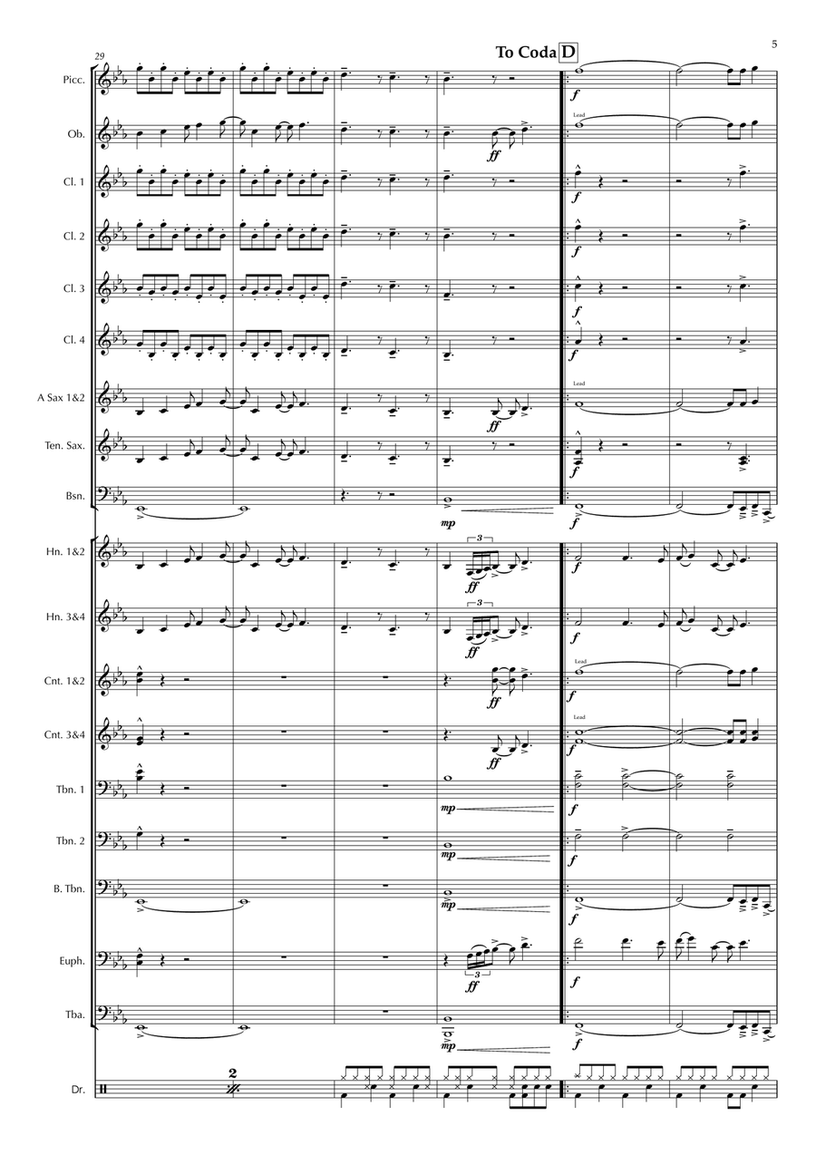 Blinding Lights Blinding Lights Marching Band scores gallery preview page 5