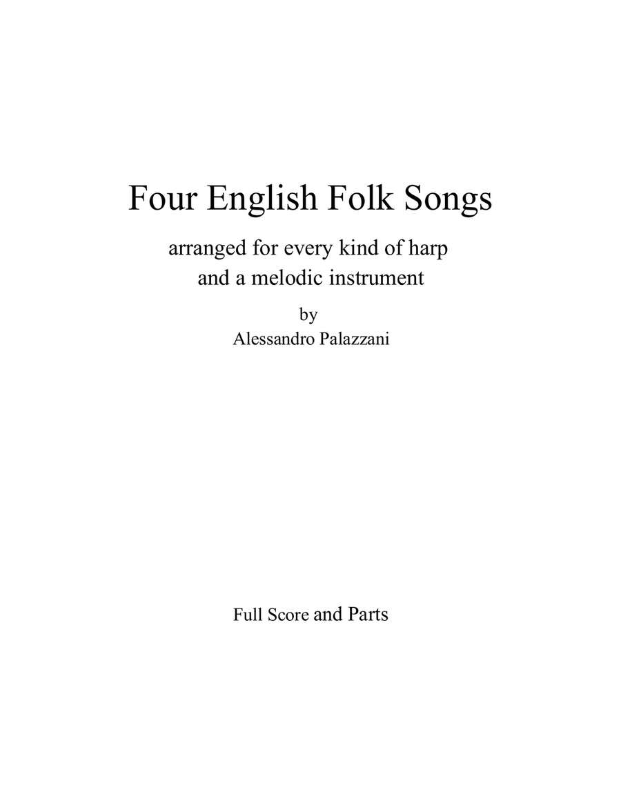 Four English Folk Songs Harp scores gallery preview page 3
