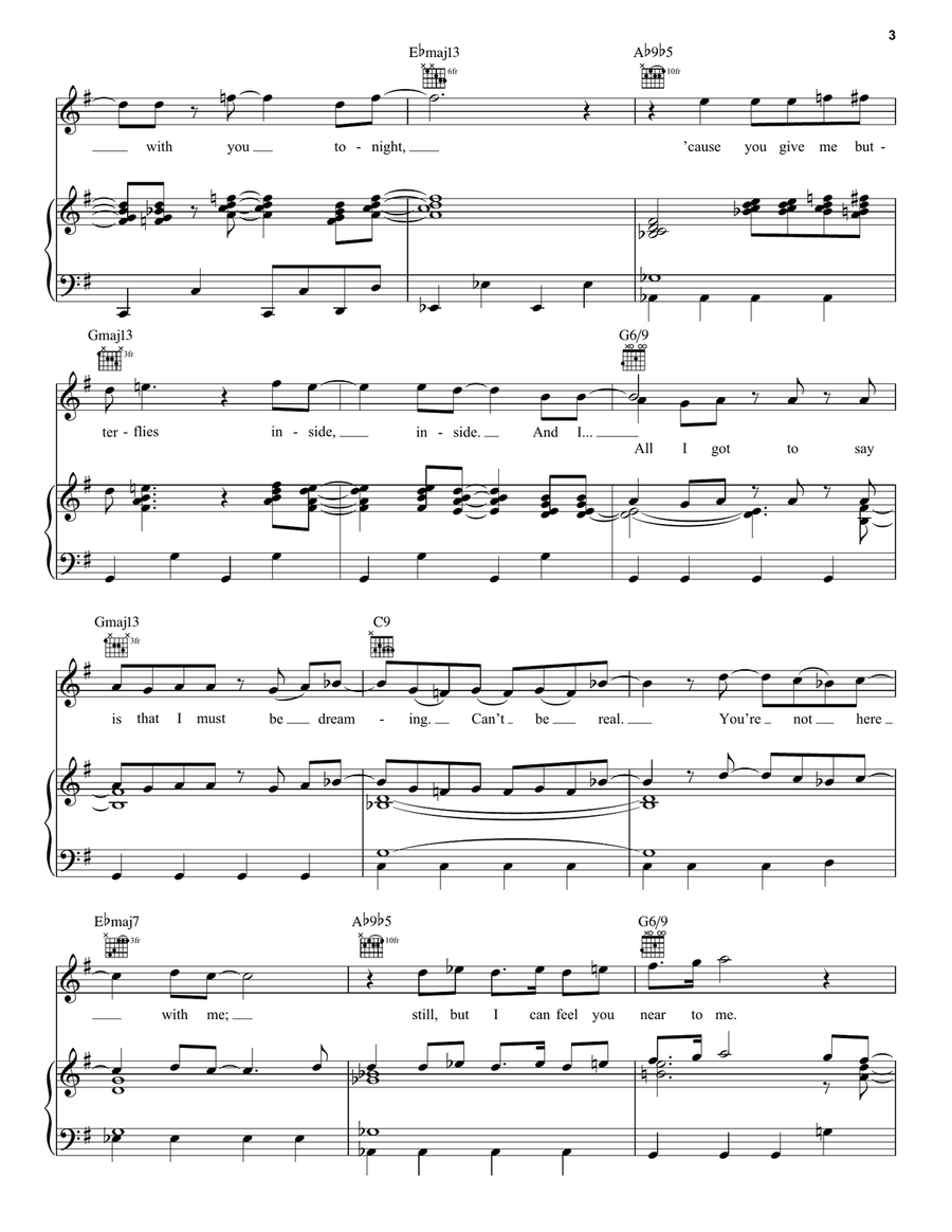 Butterflies Butterflies Piano, Vocal, Guitar scores gallery preview page 3