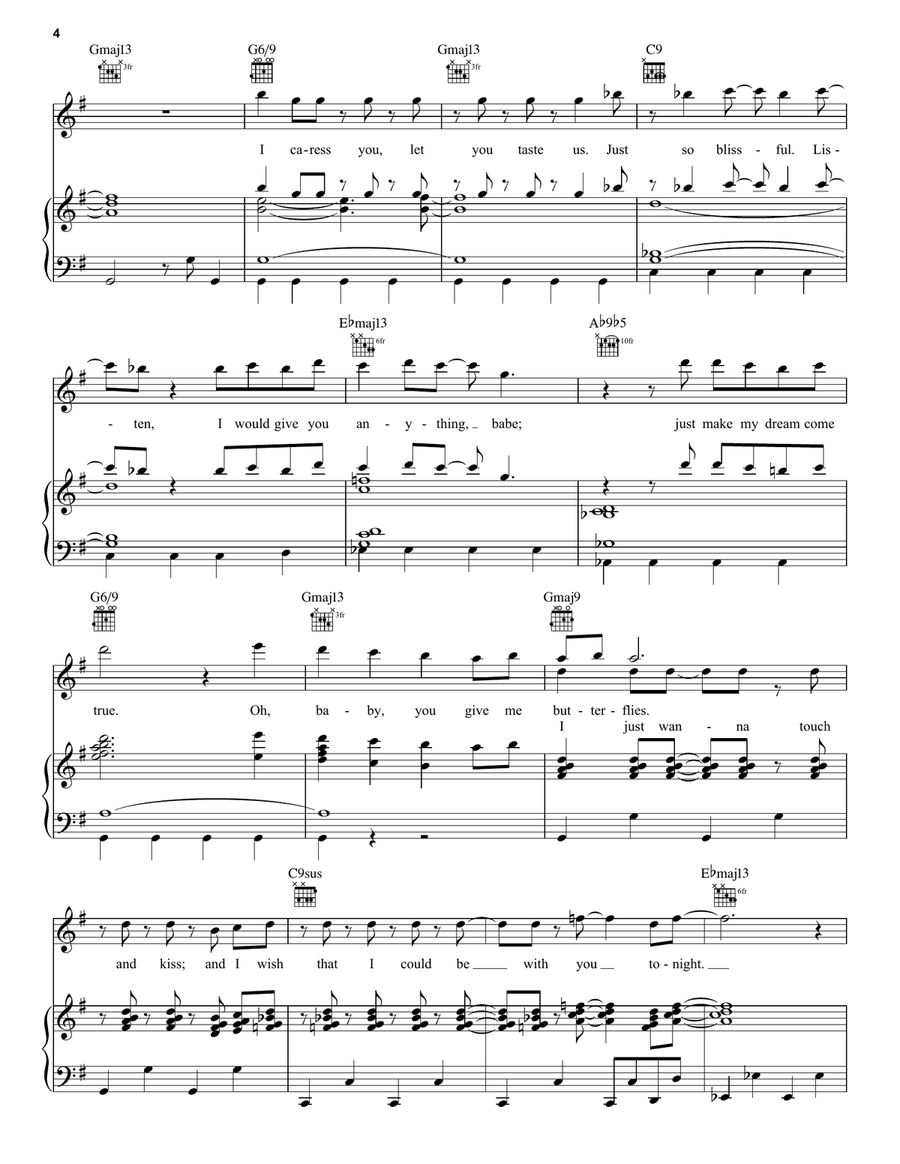 Butterflies Butterflies Piano, Vocal, Guitar scores gallery preview page 4