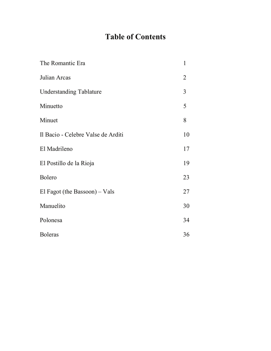 Julian Arcas: 10 Pieces from the Romantic Era For Low G Ukulele Ukulele scores gallery preview page 2