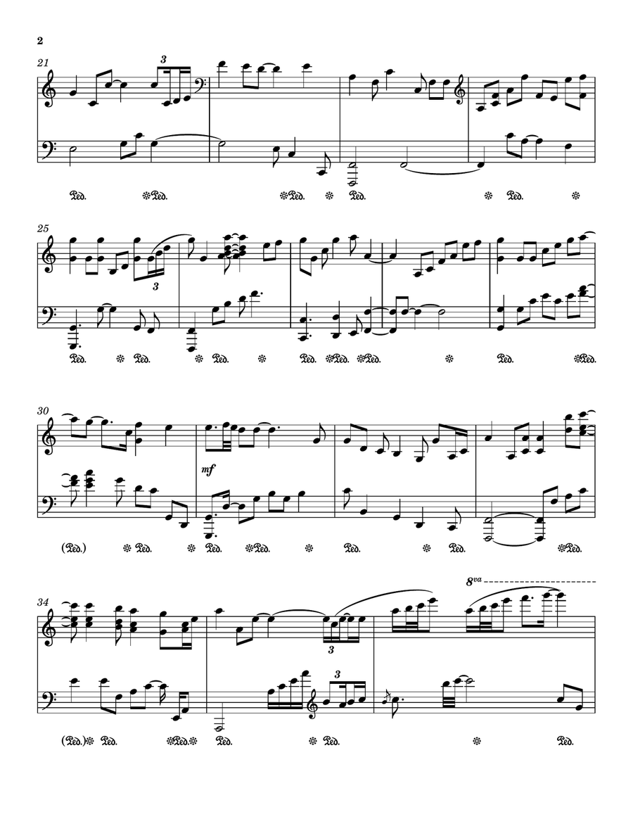 Candle In The Wind Piano Solo scores gallery preview page 2