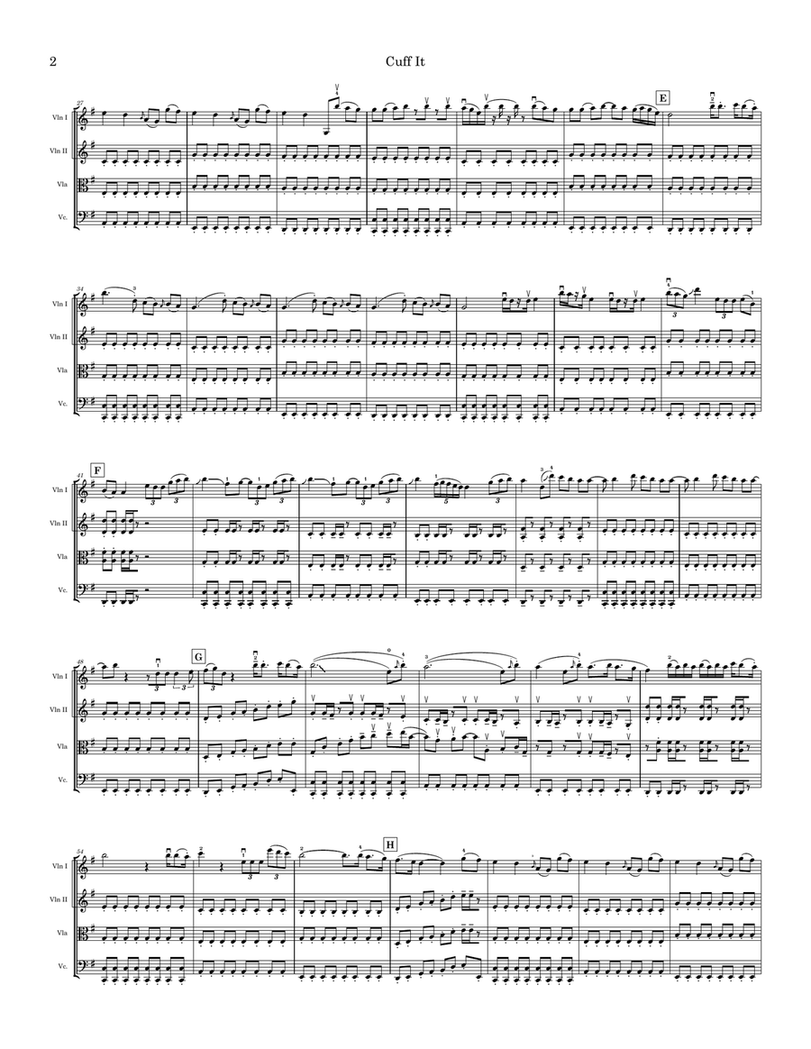Cuff It String Quartet scores gallery preview page 2