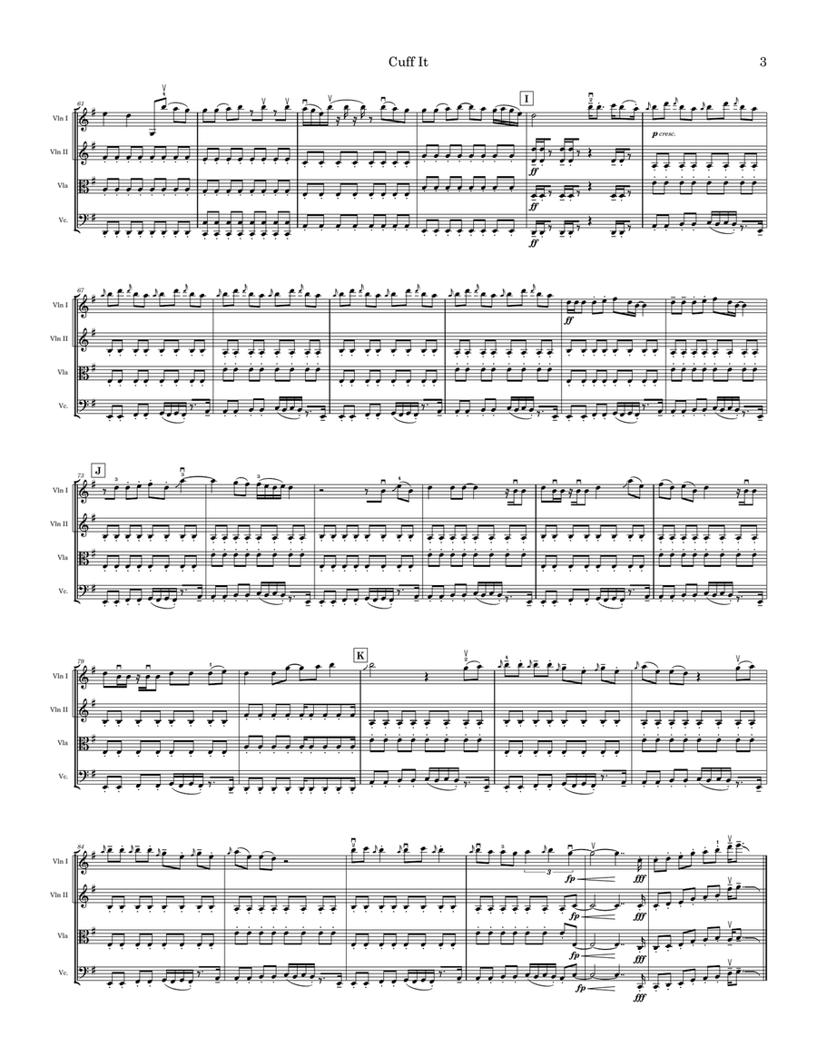 Cuff It String Quartet scores gallery preview page 3