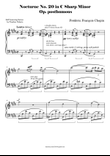 Nocturne in C Sharp Minor Op. 20 Op. Posthumous - Frederic Chopin
