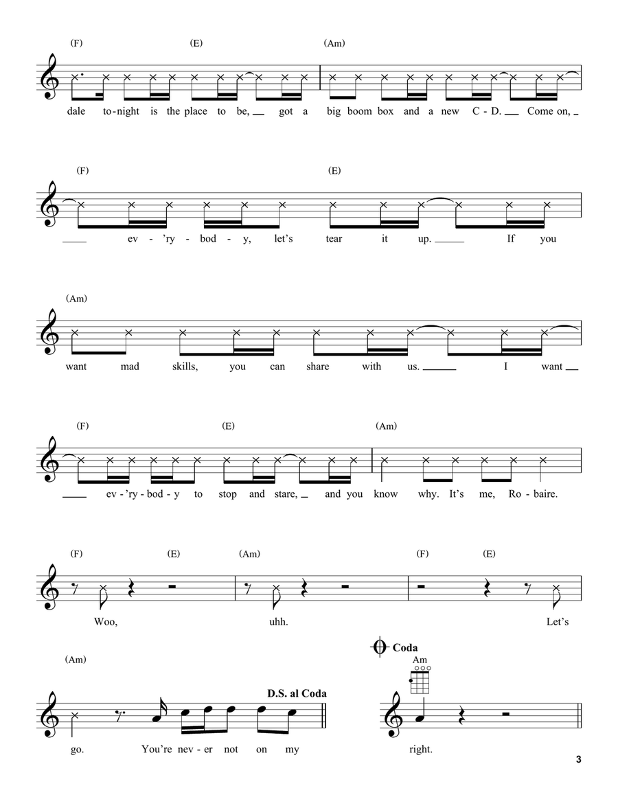Nobody Like U (from Turning Red) Ukulele scores gallery preview page 3