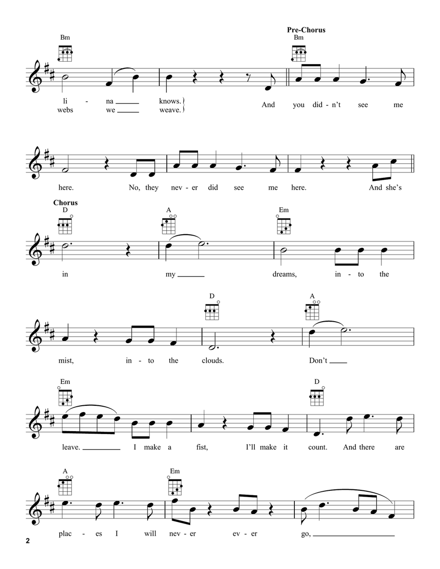 Carolina (from Where The Crawdads Sing) Ukulele scores gallery preview page 2