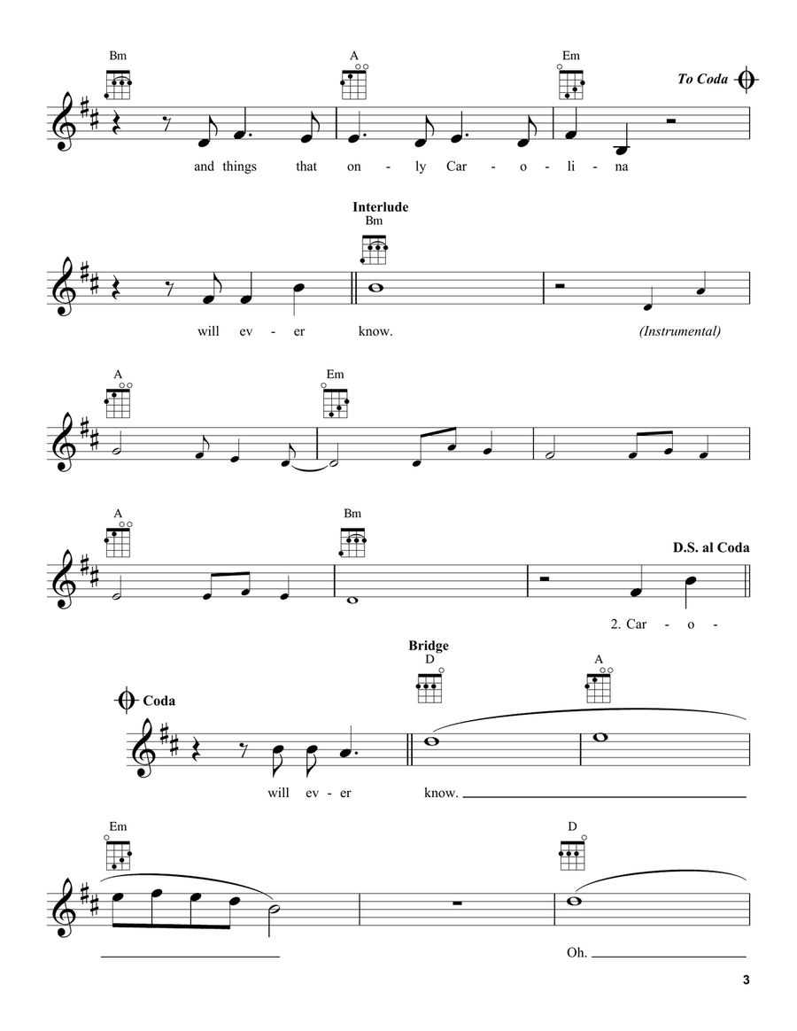 Carolina (from Where The Crawdads Sing) Ukulele scores gallery preview page 3