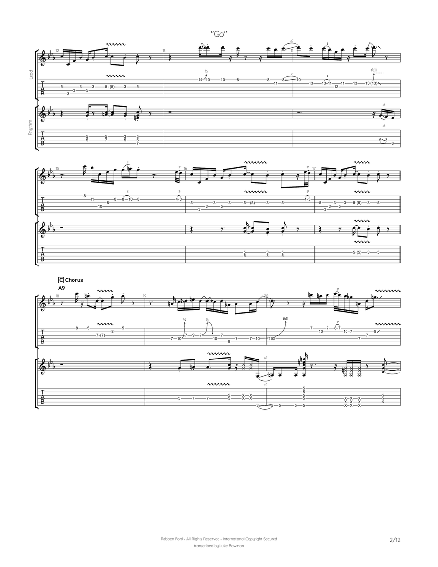 Go Go Electric Guitar scores gallery preview page 2