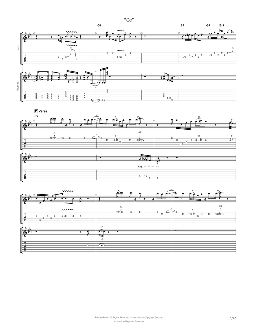 Go Go Electric Guitar scores gallery preview page 3