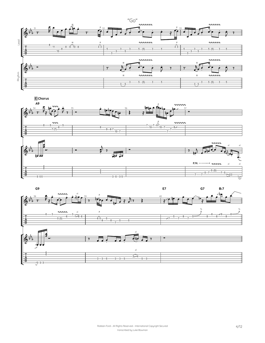 Go Go Electric Guitar scores gallery preview page 4