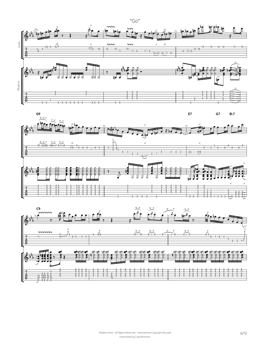 Go Go Electric Guitar scores gallery preview page 6