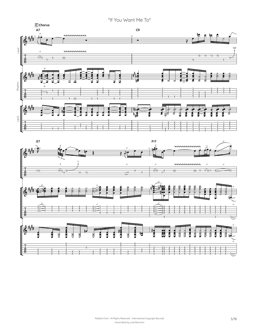 If You Want Me To If You Want Me To Electric Guitar scores gallery preview page 3