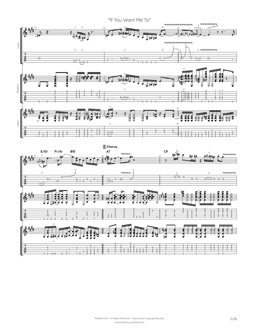 If You Want Me To If You Want Me To Electric Guitar scores gallery preview page 5