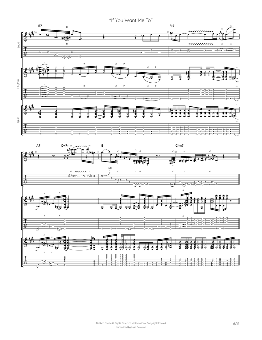 If You Want Me To If You Want Me To Electric Guitar scores gallery preview page 6