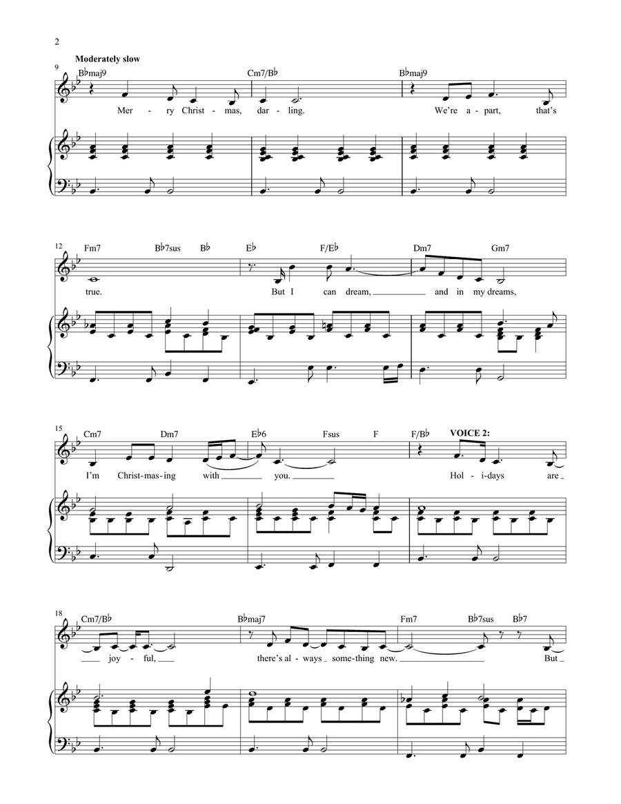 Merry Christmas, Darling Merry Christmas, Darling Vocal Duet scores gallery preview page 2