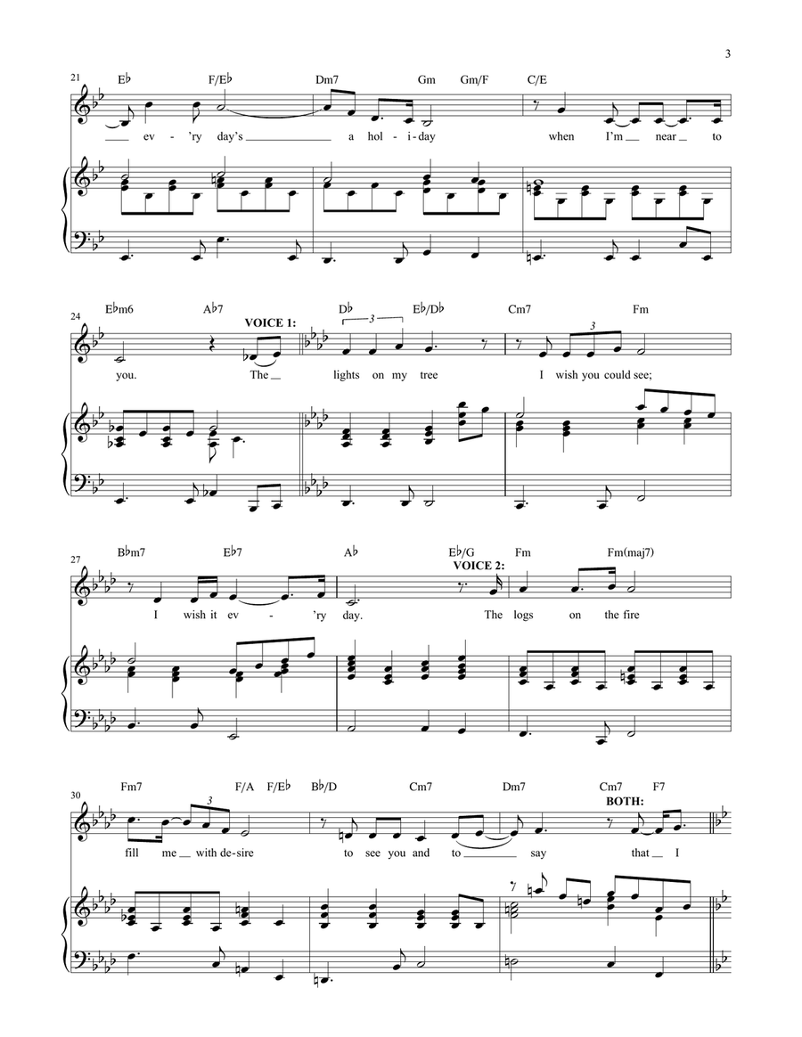Merry Christmas, Darling Merry Christmas, Darling Vocal Duet scores gallery preview page 3
