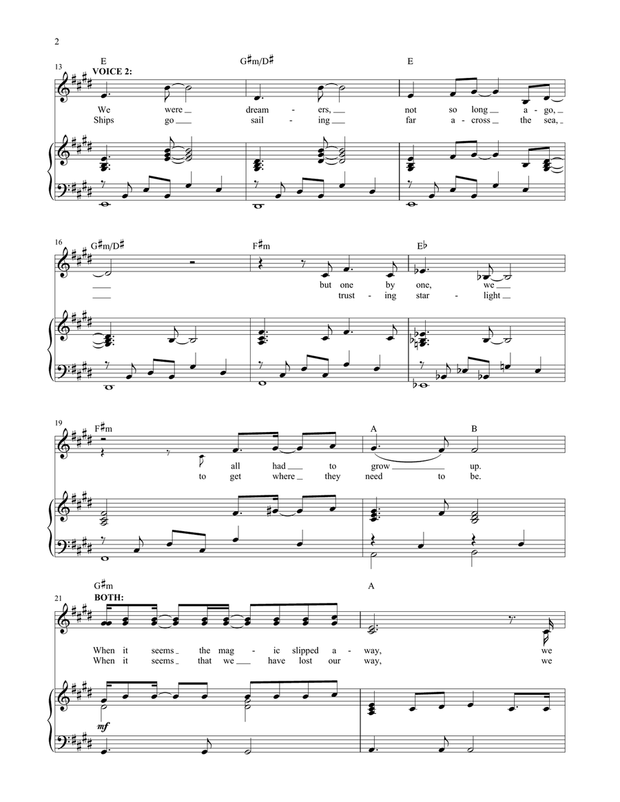 Believe (from The Polar Express) Vocal Duet scores gallery preview page 2