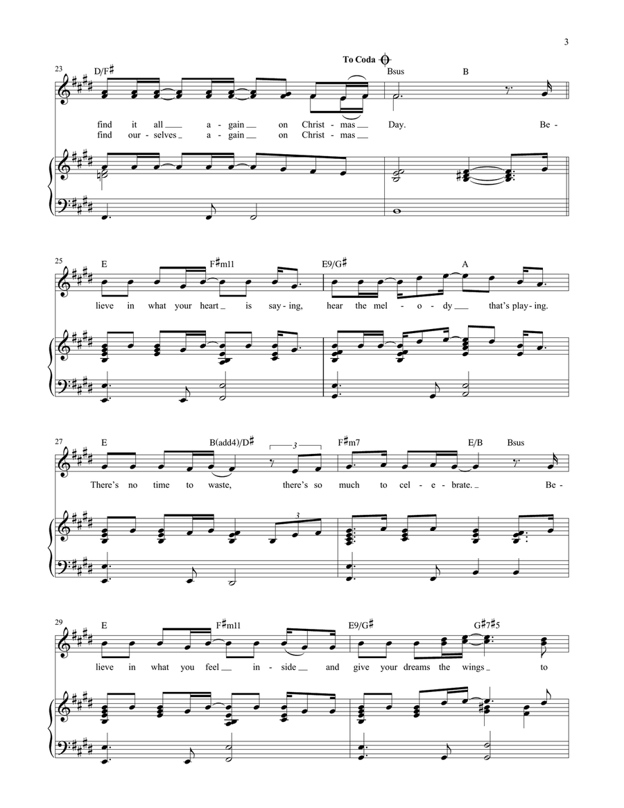 Believe (from The Polar Express) Vocal Duet scores gallery preview page 3
