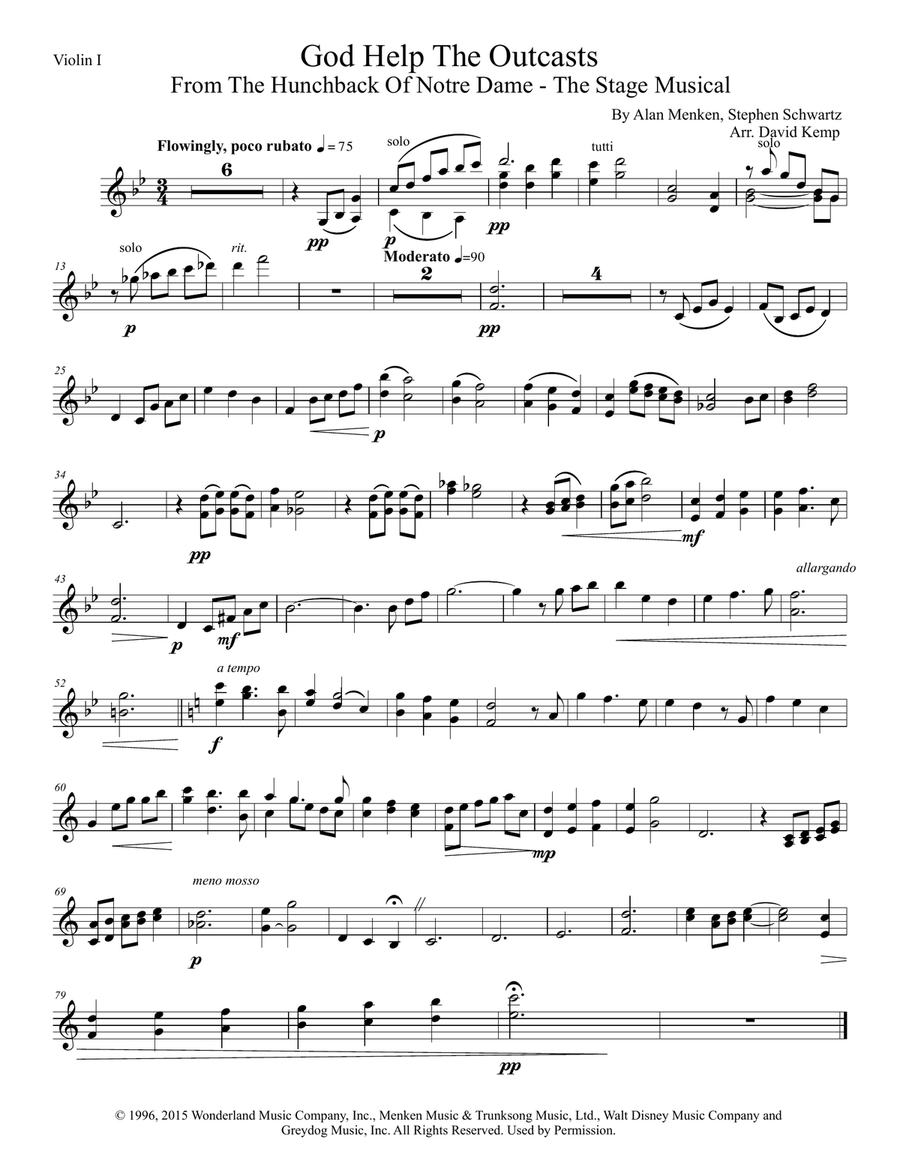 God Help The Outcasts God Help The Outcasts String Orchestra scores gallery preview page 6