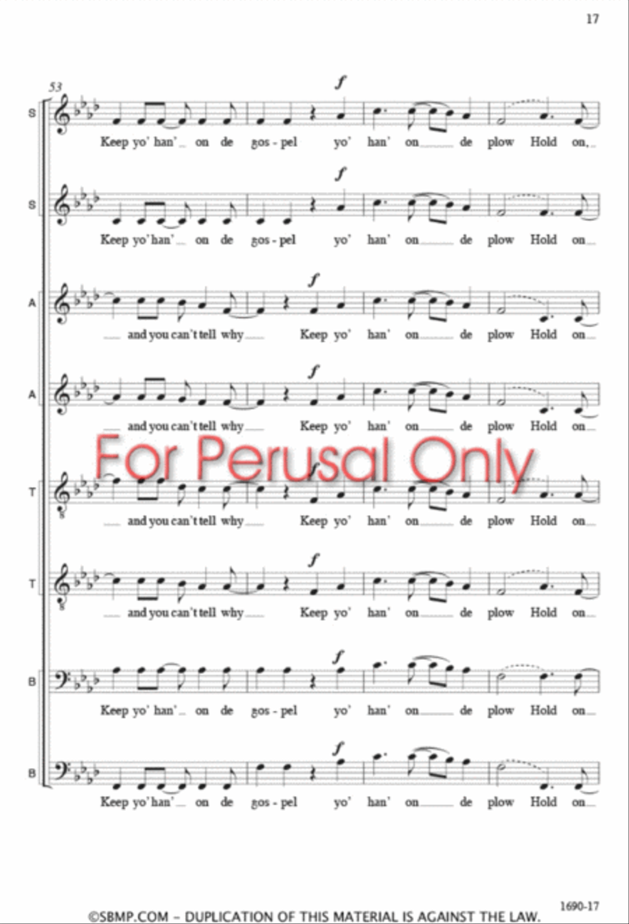 Hold On - SSAATTBB Hold On - SSAATTBB SSAATTBB scores gallery preview page 16