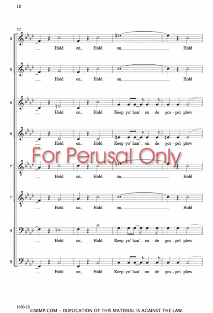 Hold On - SSAATTBB Hold On - SSAATTBB SSAATTBB scores gallery preview page 17