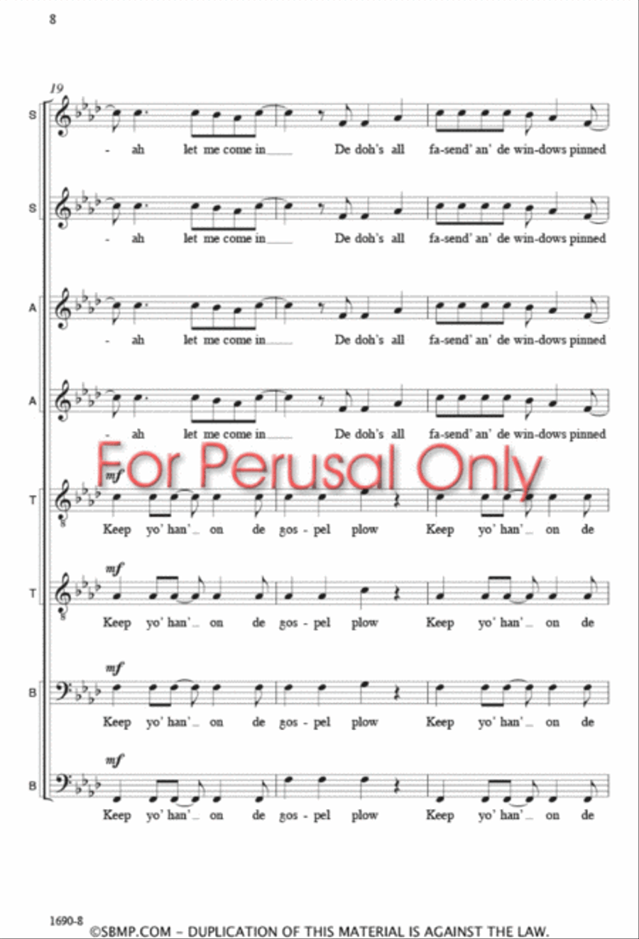Hold On - SSAATTBB Hold On - SSAATTBB SSAATTBB scores gallery preview page 7