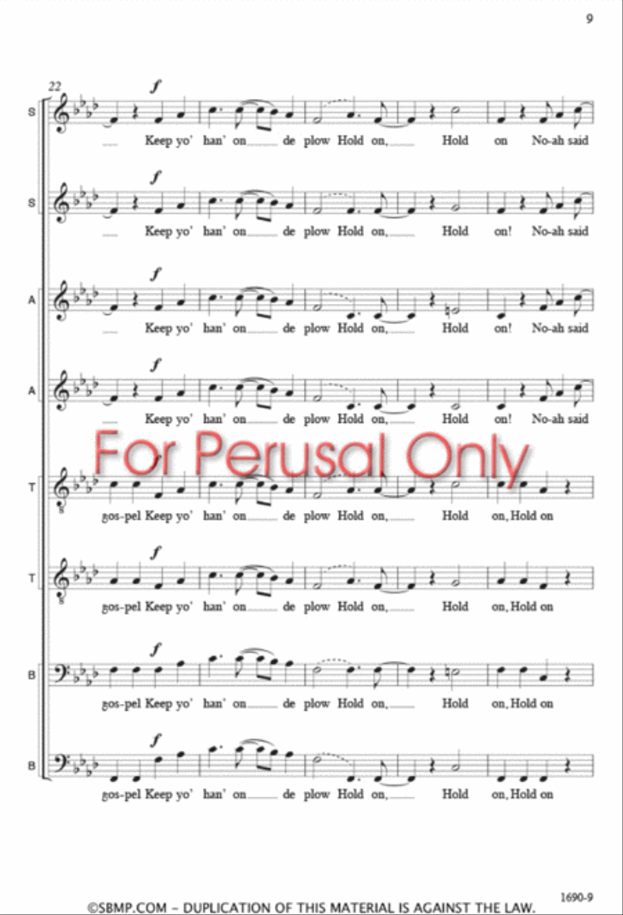 Hold On - SSAATTBB Hold On - SSAATTBB SSAATTBB scores gallery preview page 8