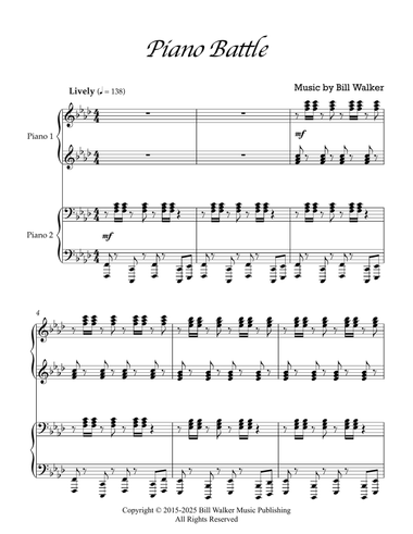 Piano Battle - 2 Pianos 4 Hands